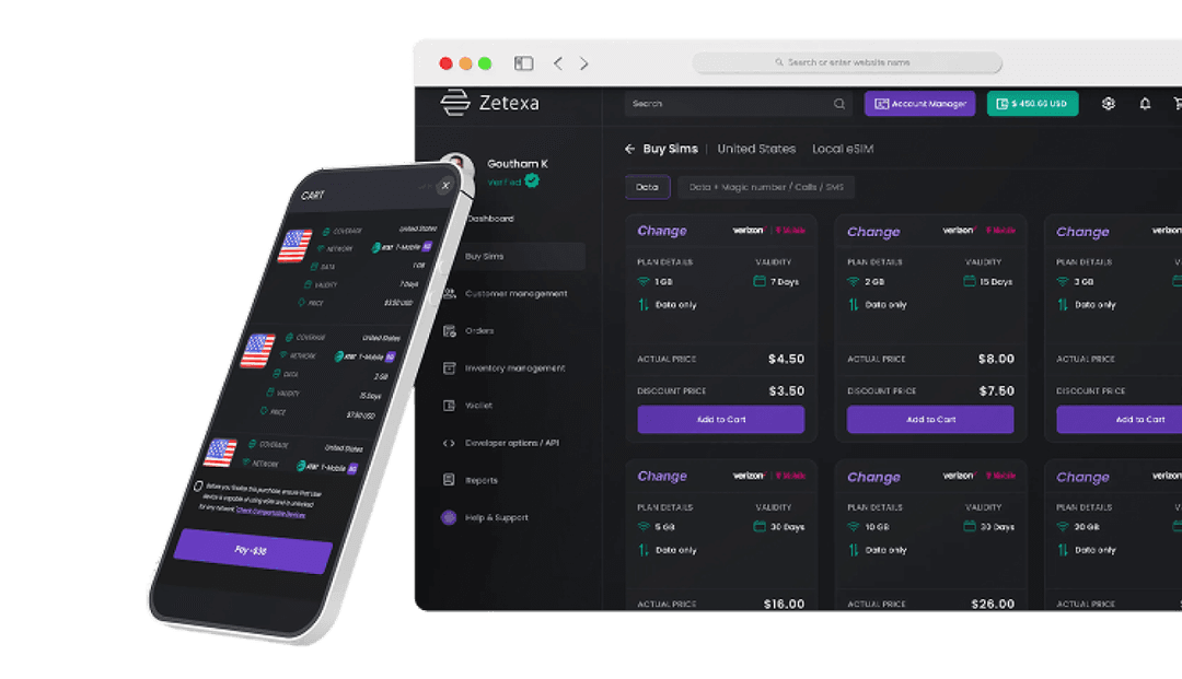 Zetexa reseller dashboard